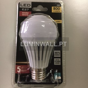 Lâmpada LED Standard E27 9W 3000K